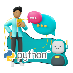 Умный чат-бот на Python - КИБЕРшкола программирования для детей, компьютерные курсы для школьников, начинающих и подростков - KIBERone г. Оренбург